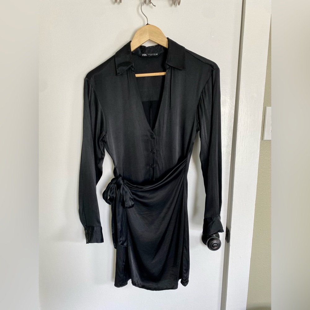 Black Satin Zara dress